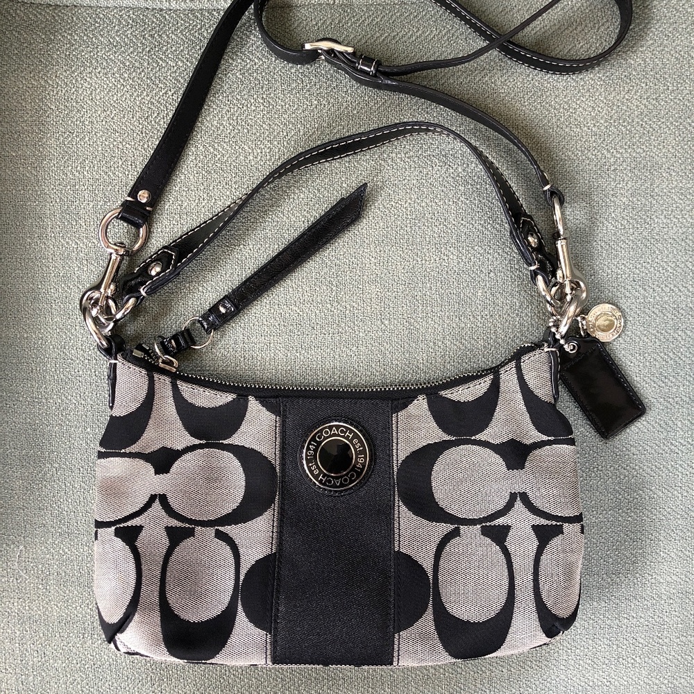 Coach Signature Stripe Small Crossbody Bag